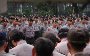 Ribuan Aparat Gabungan Dikerahkan Amankan Demo Buruh